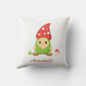 Coussin Cute Gnome Champignon de chambre de la pouponnière (Verso)