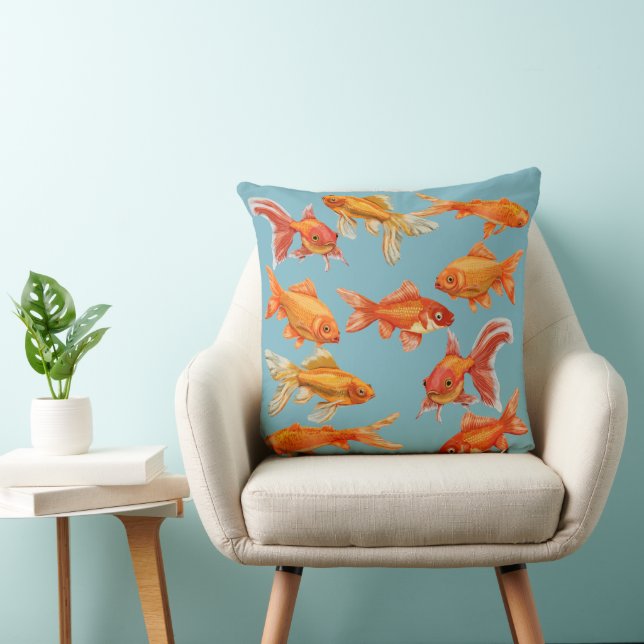Coussin Cute Goldfish Coastal (Chaise)