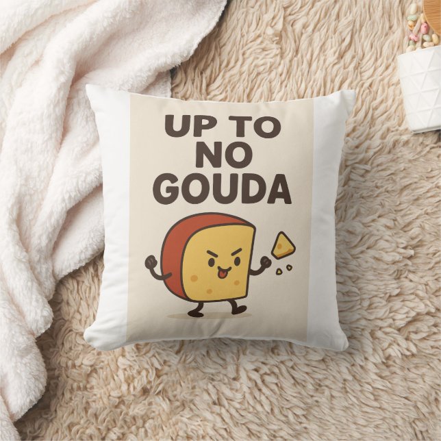 Coussin Cute Gouda Cartoon Pillow – Funny  (Couverture)