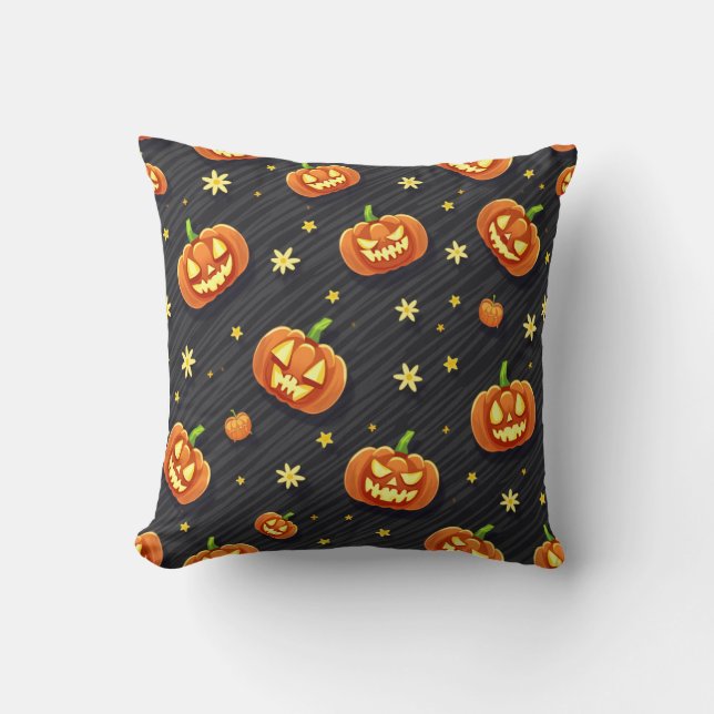 Coussin Cute Halloween Citrouille Cushion (Recto)