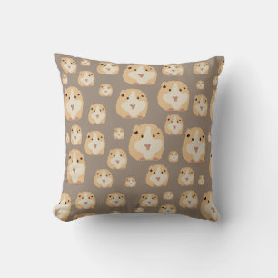 Coussin Cute Hamster Motif Brown