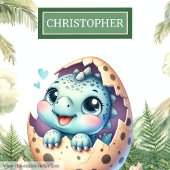 Coussin Cute Hatching Bientôt Baby Dinosaur Personnalisé