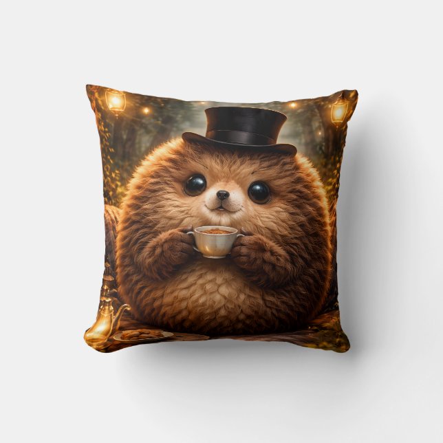 Coussin Cute Hedgehog Cozy Pillow Gift Home Decor (Recto)