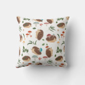 Coussin Cute Hedgehog Mushrooms Woodland Animal Kids (Verso)