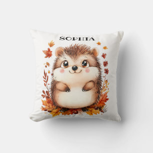 Coussin Cute Hedgehog Nom personnalisé Animal moderne Chut