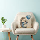 Coussin Cute Hérisson Bleu Bleu Garçons (Chaise)