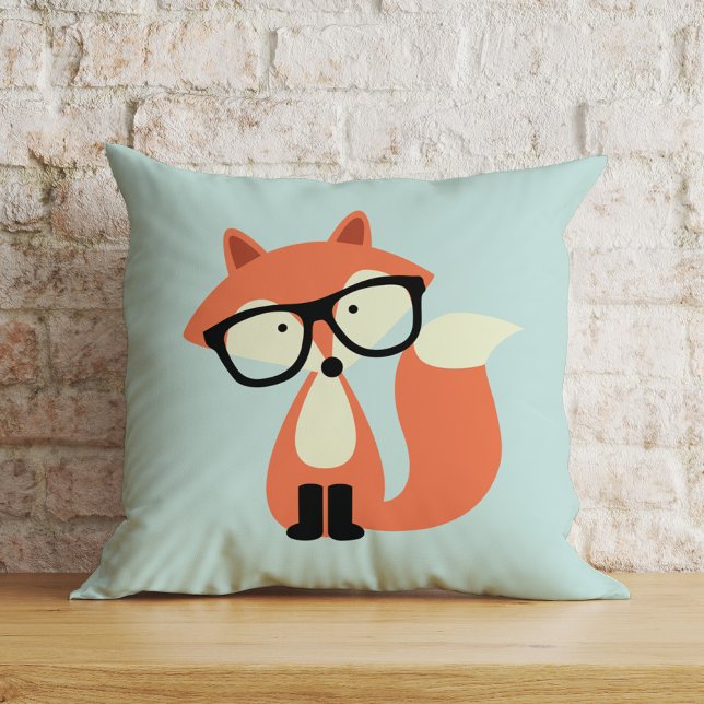 Coussin Cute Hipster Red Fox (Créateur téléchargé)