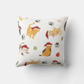 Coussin Cute Holiday Cat Pattern (Verso)