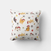 Coussin Cute Holiday Cat Pattern (Recto)