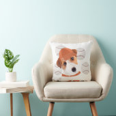 Coussin Cute Jack Russell Chien Baseball Jersey et Balls (Chaise)