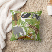 Coussin Cute Jungle Animaux Safari Garçon | Fille (Couverture)