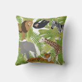 Coussin Cute Jungle Animaux Safari Garçon | Fille (Verso)