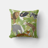 Coussin Cute Jungle Animaux Safari Garçon | Fille (Recto)