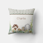 Coussin Cute Jungle Animaux Tropical Custom (Verso)