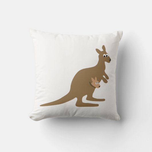Coussin Cute Kangaroo et Joey (Recto)