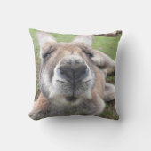 Coussin Cute Kangaroo Funny Face Australie Photo Faune (Recto)