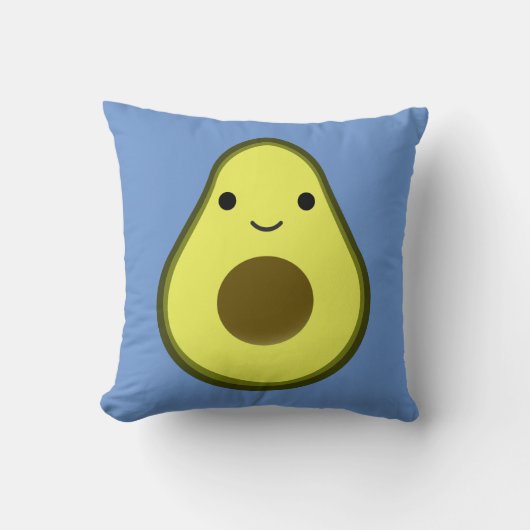 Coussin Cute Kawaii Avocado (Recto)