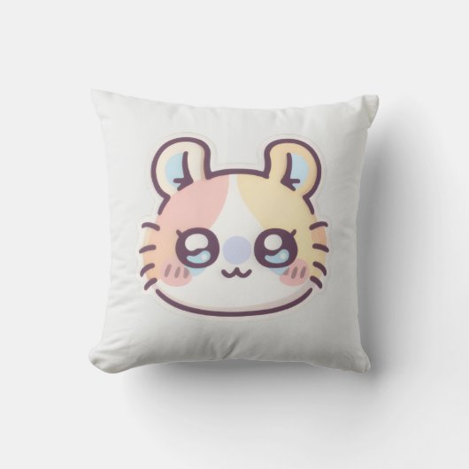 Coussin Cute Kawaii Cat Throw Pillow – Adorable Kitty  (Recto)