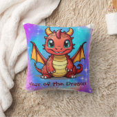 Coussin Cute Kawaii Chinese Zodiac Année du Dragon | (Couverture)