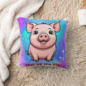 Coussin Cute Kawaii Chinese Zodiac Année du porc | (Couverture)