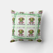 Coussin Cute Kawaii grenouille Princesse Imprimer (Verso)