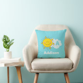 Coussin Cute Kawaii Happy Sunshine Monogram Baby Nursery (Chaise)