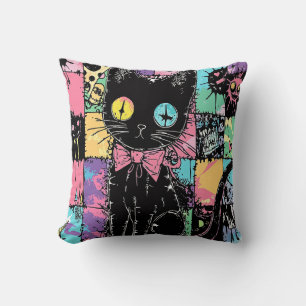 Coussin Cute Kawaii Pastel Goth Patchwork Gothique Déplais