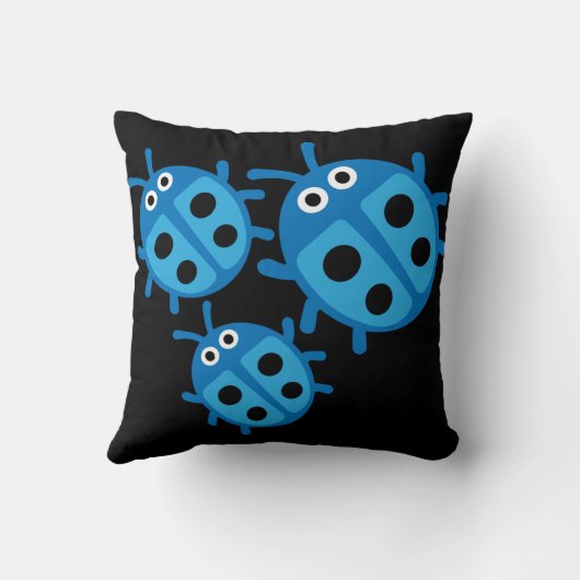 Coussin Cute Kids coccinelle Famille   (Verso)