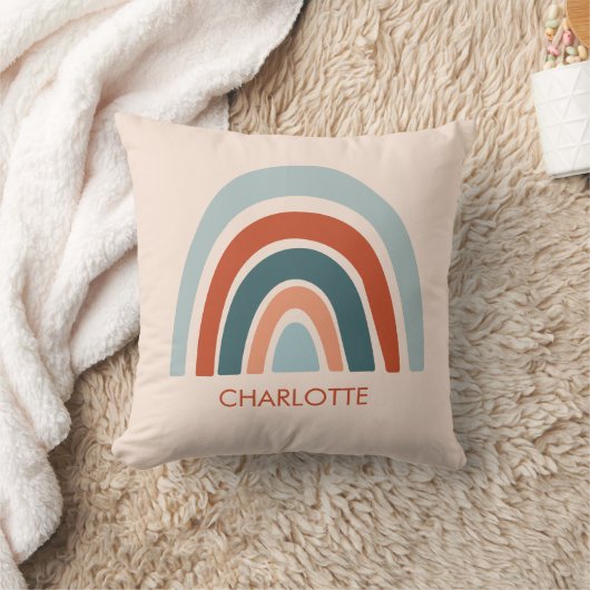 Coussin Cute Kids Rainbow Name Boho (Couverture)