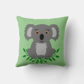 Coussin Cute koala avec enfants eucalyptus (Verso)