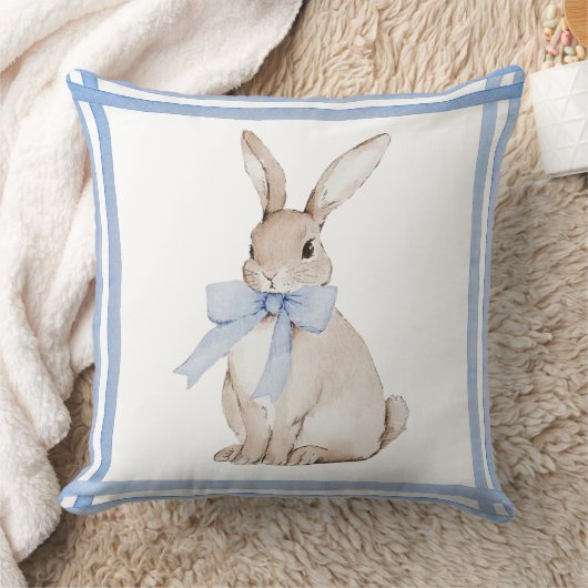 Coussin Cute lapin Lapin Bleu Vintage (Couverture)