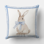 Coussin Cute lapin Lapin Bleu Vintage (Verso)
