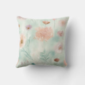 Coussin Cute Lapin Lapin Pastel Aquarelle Fleurs de printe (Verso)