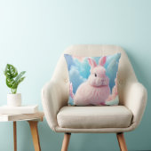 Coussin Cute Lapin Rose Coton Bonbons Nuages (Chaise)