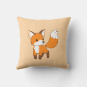 Coussin Cute Little Fox sur crème (Verso)