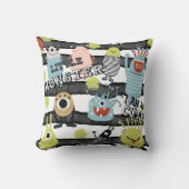 Coussin Cute Little Monsters Moderne Chic Aquarelle Bande (Recto)