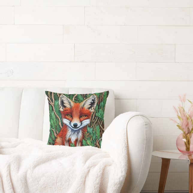 Coussin Cute Little Wilderness Fox (Canapé)