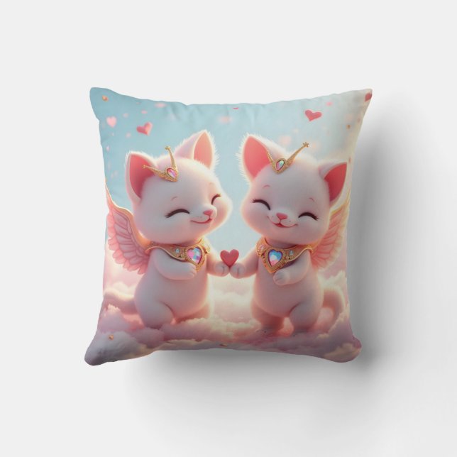 Coussin Cute Love Cats (Verso)