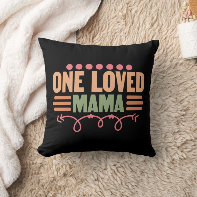 Coussin Cute loved Mama word art  (Couverture)