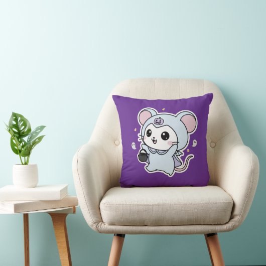 Coussin Cute lovely little mouse ready for Halloween (Chaise)