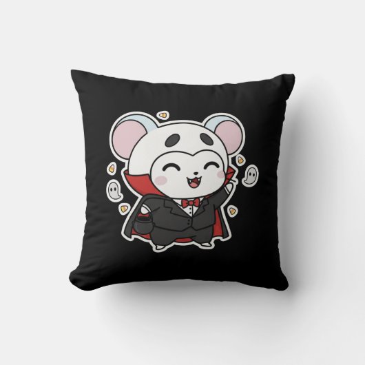 Coussin Cute lovely little mouse ready for Halloween (Recto)
