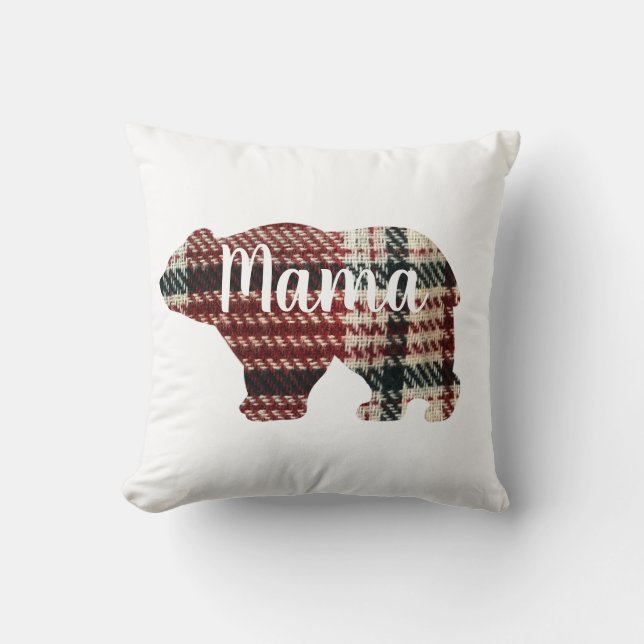 Coussin Cute Mama ours design mère cadeau de jour (Recto)