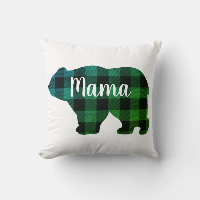 Coussin Cute Mama ours design mère cadeau de jour (Recto)