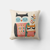 Coussin Cute Mama Owl& Baby Owlet Whimsical Nursery  (Recto)