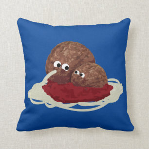 Coussin Cute Meatball Manger Spaghetti