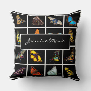 Coussin Cute Modern Photography Butterfly Ajouter un nom