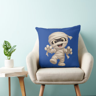 Coussin Cute Mummy Halloween Cartoon Illustration