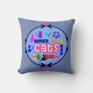 Coussin 😻 🐾 ↷ Cute Naughty Cat Family Softand Wrinkle fr