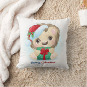 Coussin Cute Noël Aquarelle Pépinière de Lion (Couverture)