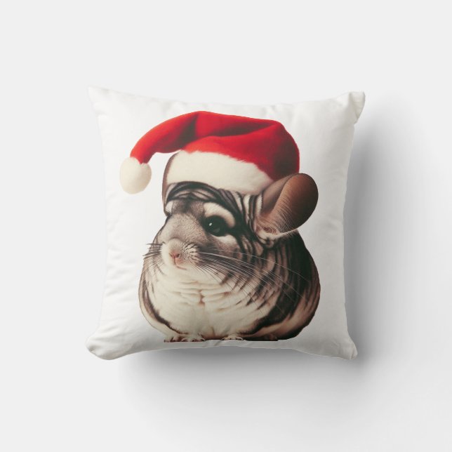 Coussin Cute noël chinchilla (Recto)